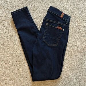 7 For All Mankind High Waist Ankle Skinny Jeans